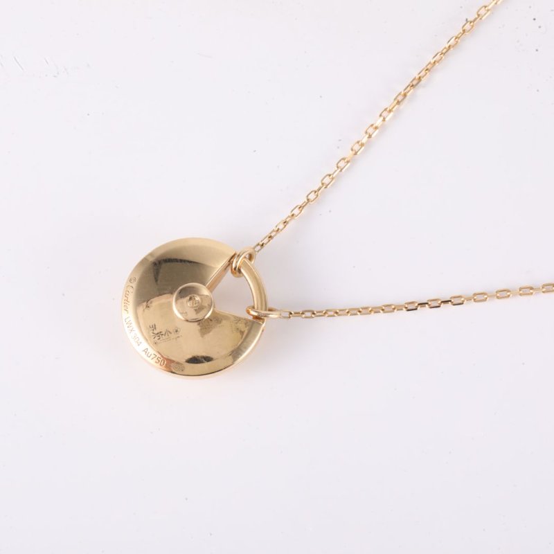 Cartier AmulettedeCartier護s符項鏈大號白貝母18k金18K黃金/鑽石/白貝母項鏈黃金項鍊-2