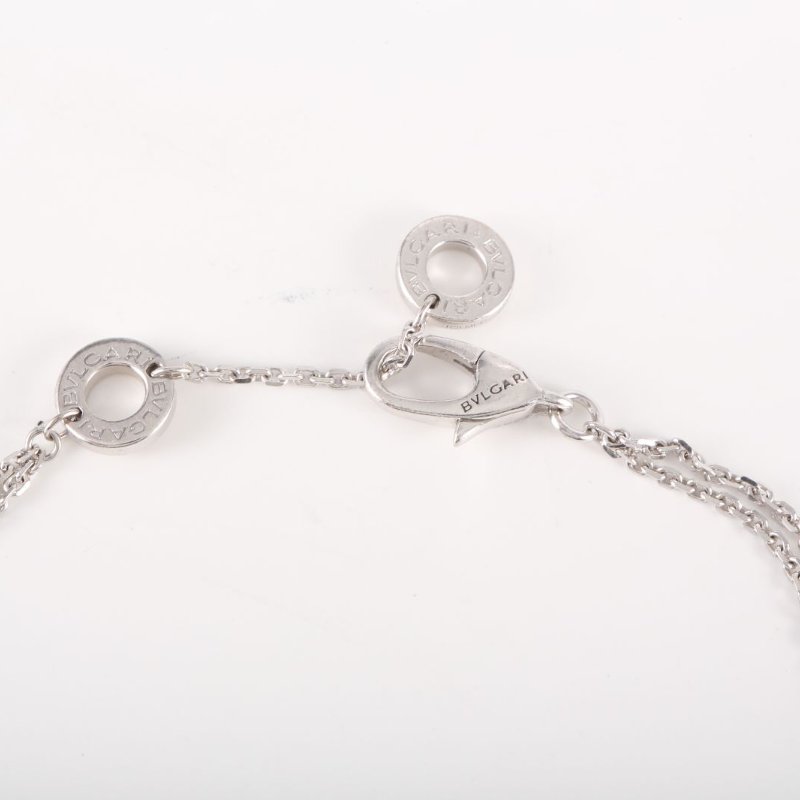 BVLGARI DIVASDREAM滿鑽小扇子手鏈18K白金/鑽石M-L碼白金滿鑽18K小扇子手鏈手鍊／手環-1