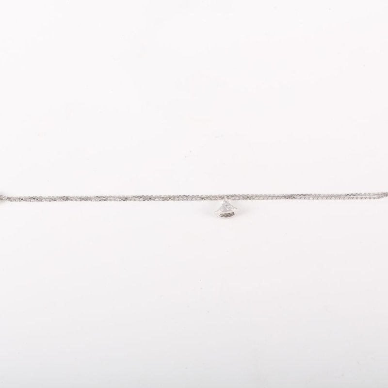 BVLGARI DIVASDREAM滿鑽小扇子手鏈18K白金/鑽石M-L碼白金滿鑽18K小扇子手鏈手鍊／手環-2