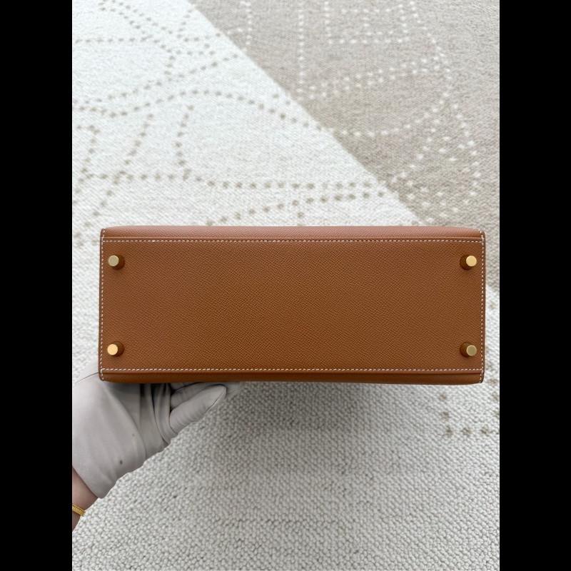 Hermes kelly 28 金棕金扣-5