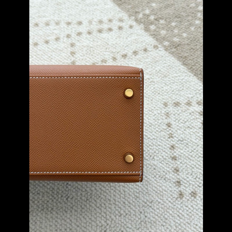 Hermes kelly 28 金棕金扣-7