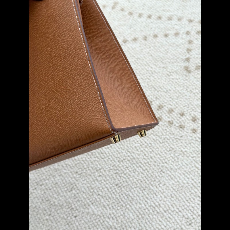 Hermes kelly 28 金棕金扣-9