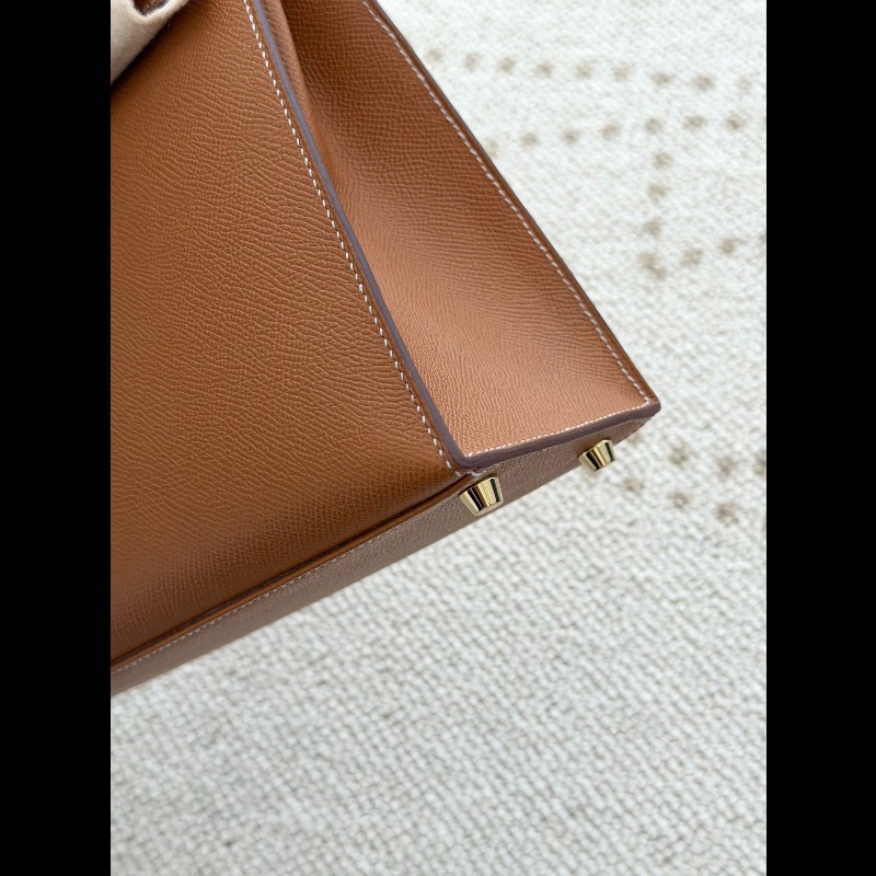 Hermes kelly 28 金棕金扣-10