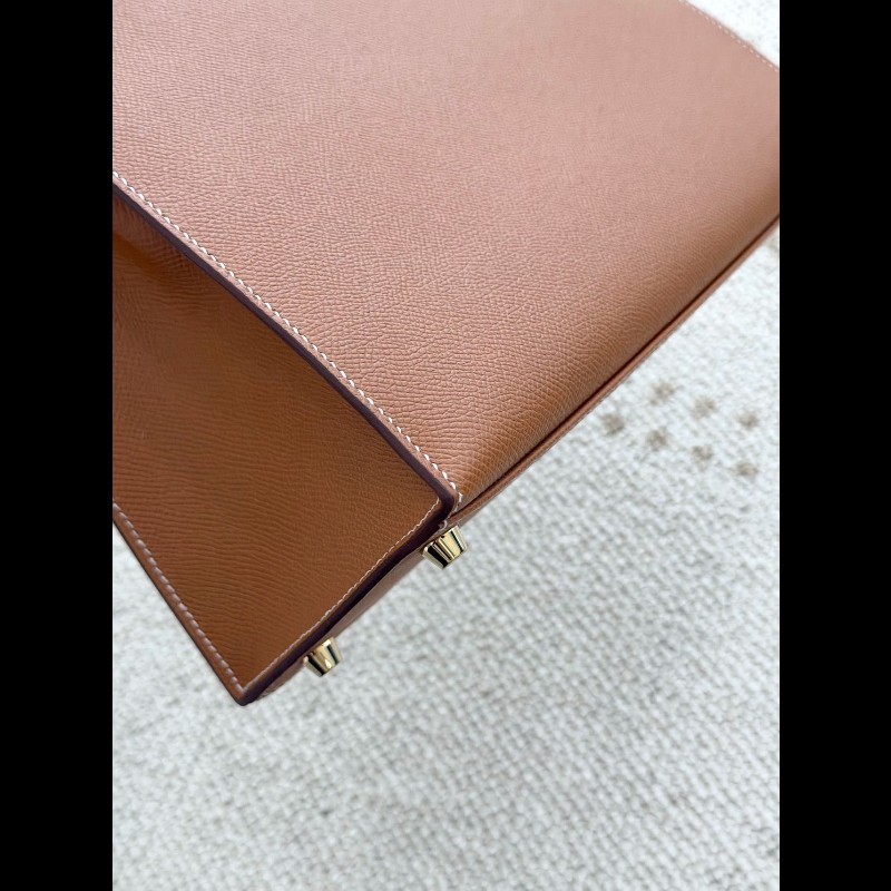 Hermes kelly 28 金棕金扣-11
