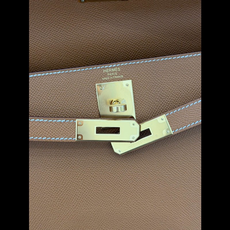 Hermes kelly 28 金棕金扣-14