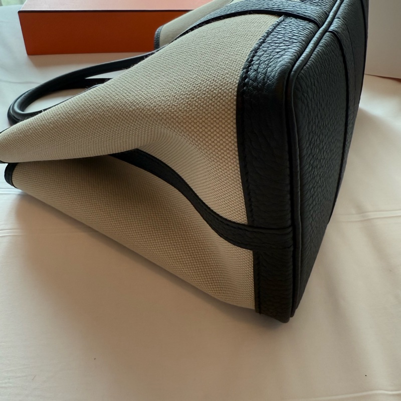 💖Hermes Garden Party 30 花園包 帆布款 熊貓💖 K刻 全新全配-4