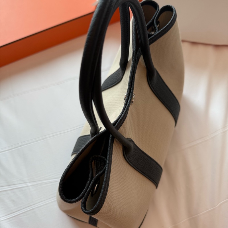 💖Hermes Garden Party 30 花園包 帆布款 熊貓💖 K刻 全新全配-5