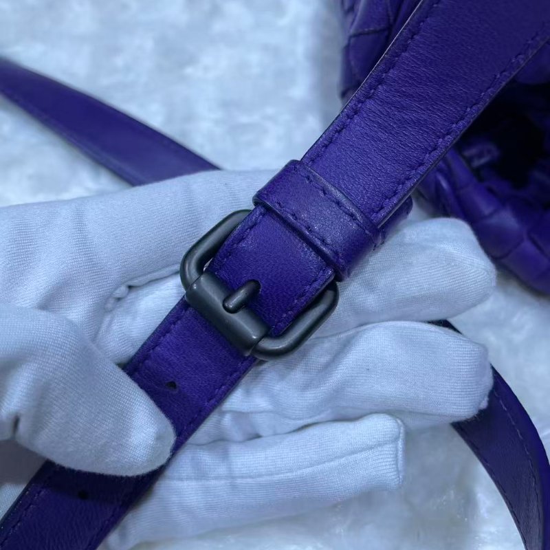 Bottega Veneta織紋皮革銀扣肩背包-3