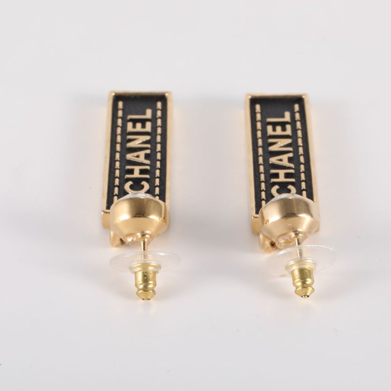 CHANEL 合金23SLOGO條形水鑽耳釘耳環耳環-2