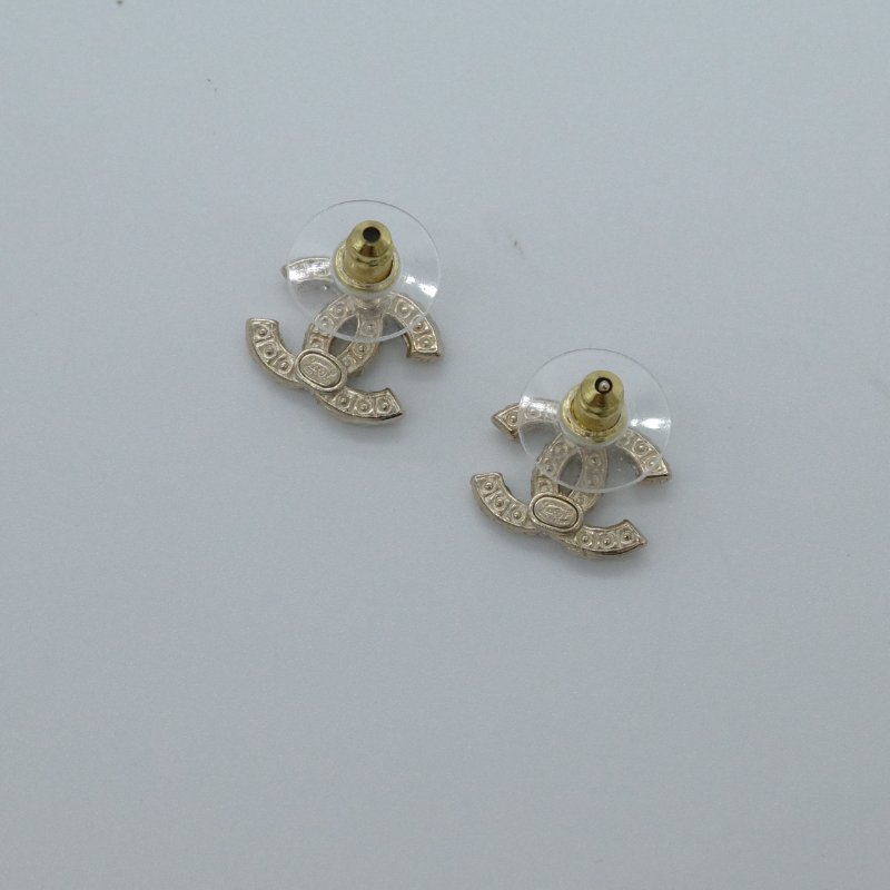 Chanel 香奈兒 珍珠 CC Logo 耳環 耳釘 耳墜-4