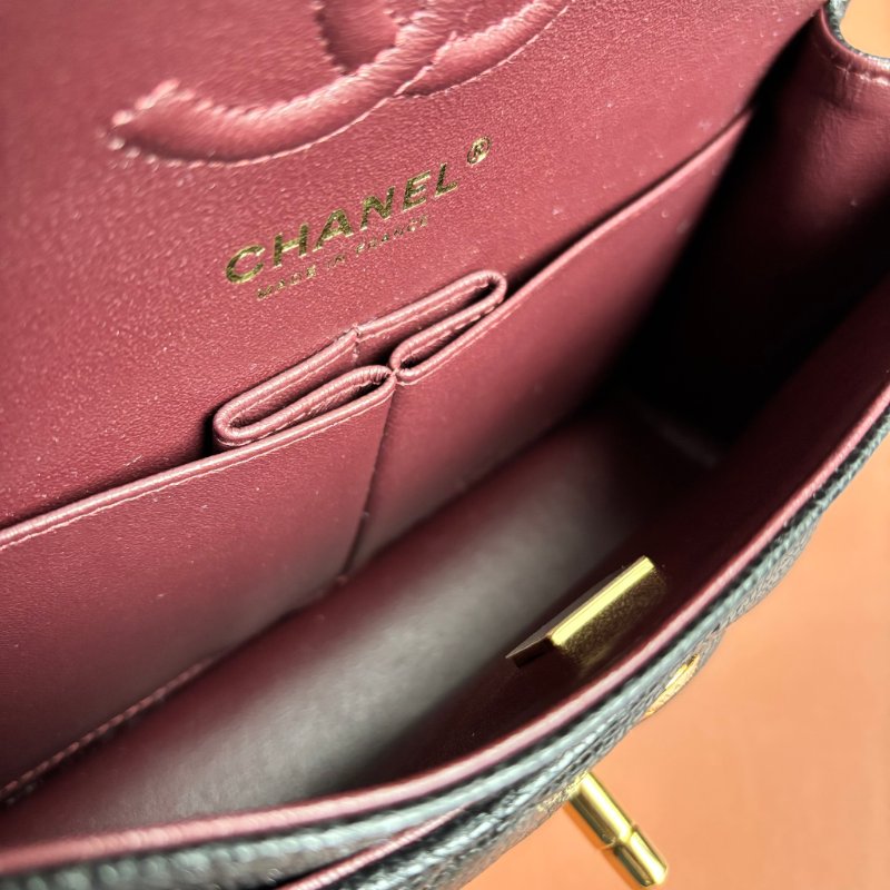 ::CHANEL::  A01113 CF23 COCO 23 黑金釦經典小型口蓋包-11