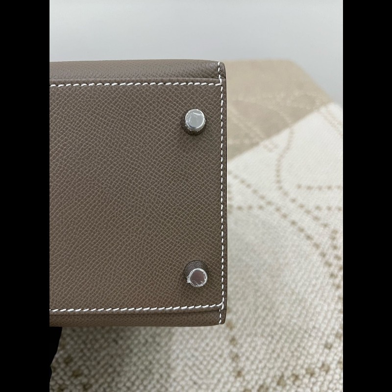 Hermes kelly 28 大象灰銀扣 Epsom皮-5