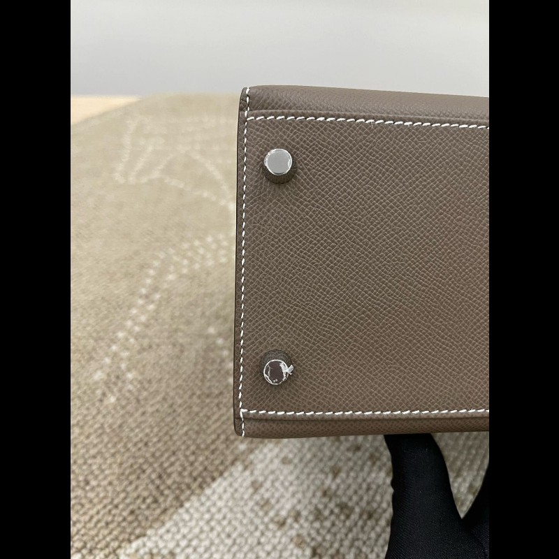 Hermes kelly 28 大象灰銀扣 Epsom皮-6