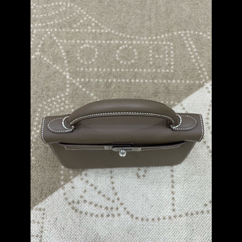 Hermes kelly 28 大象灰銀扣 Epsom皮-11