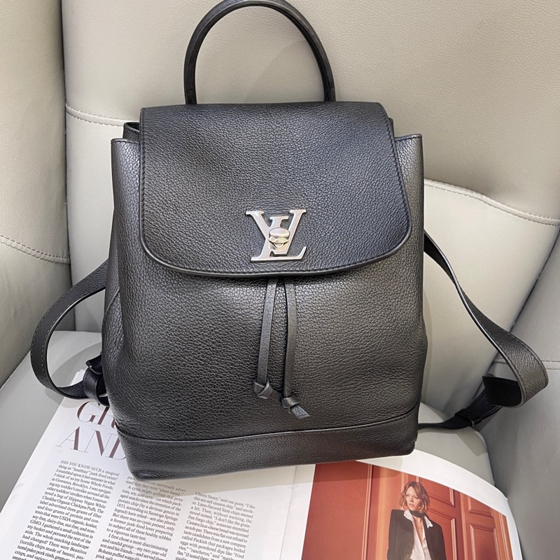 LV Lockme全皮黑銀雙肩包 編碼DU4116-0