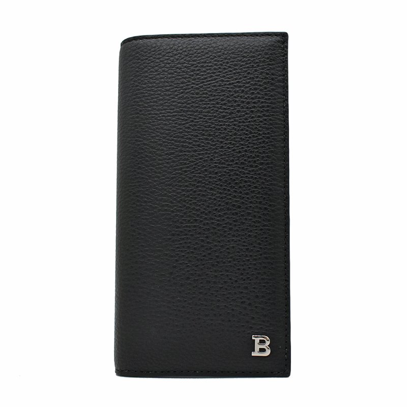 【門市全新現貨】BALLY 金屬LOGO牛皮對開長夾(附原廠紙盒)-4