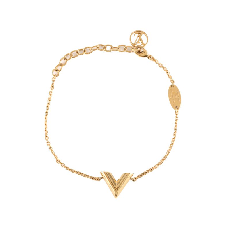 LOUIS VUITTON LV&ME字母V手鏈合金S-M碼手鍊／手環-0