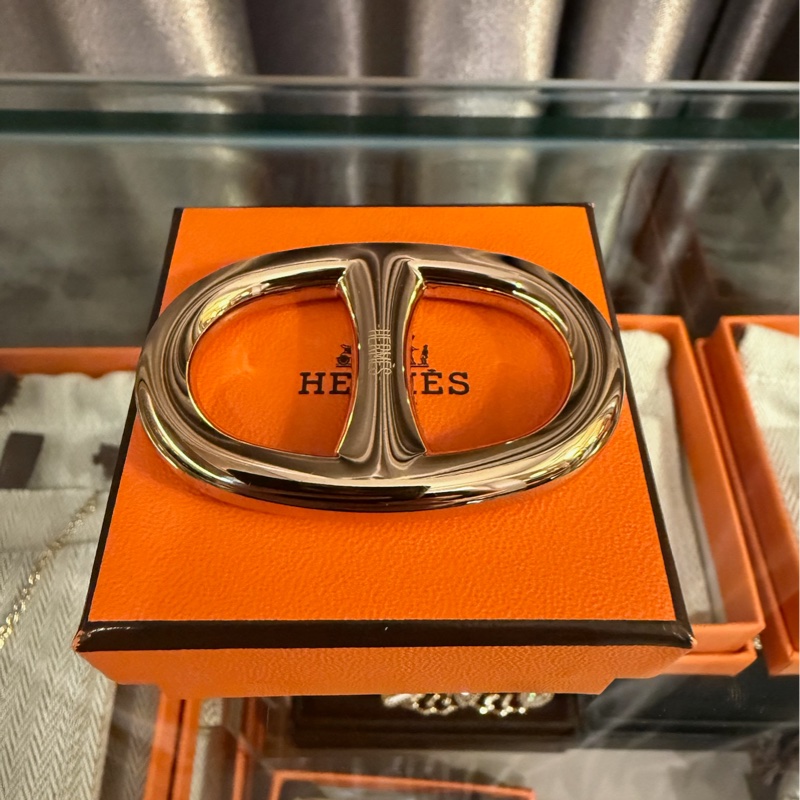 Hermes Chaine d'Ancre Scarf 90 Ring大豬鼻絲巾扣(金色）-0