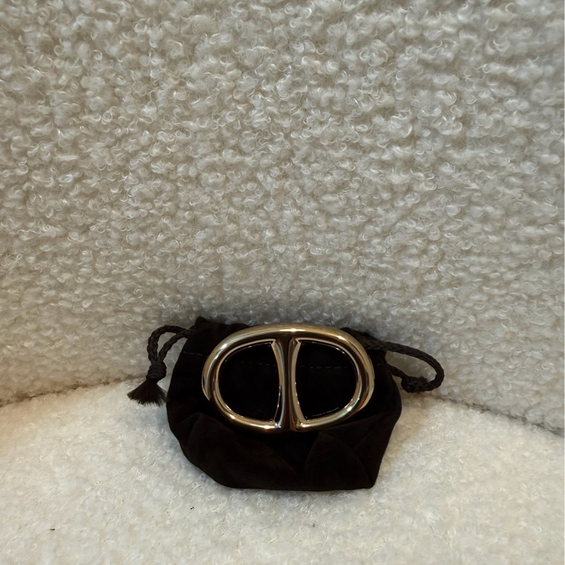 Hermes Chaine d'Ancre Scarf 90 Ring大豬鼻絲巾扣(金色）-2