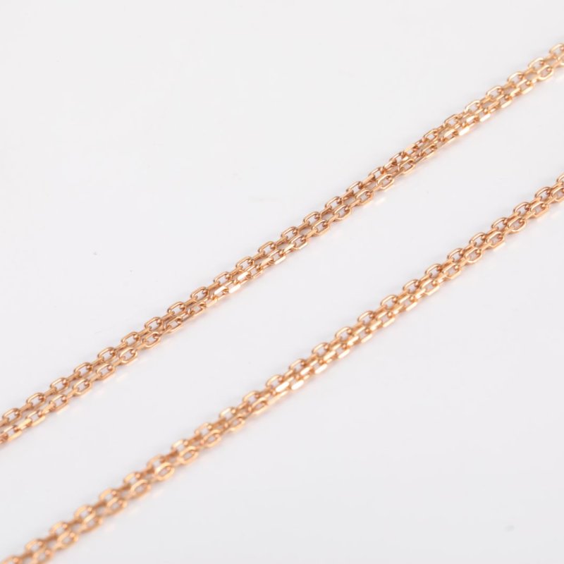 Cartier LOVE兩鑽圓餅項鏈18K玫瑰金/鑽石項鏈玫瑰金項鍊-3