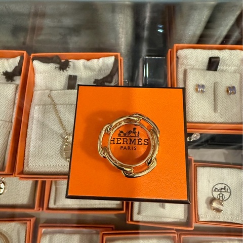 Hermes Legato Torgate Chaine d'Ancre Scarf 90 Ring 豬鼻絲巾扣(金色)