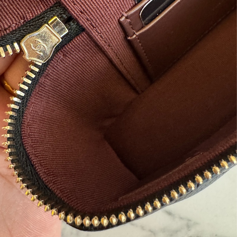 chanel黑荔枝金雙C飯盒手提兩用包-19