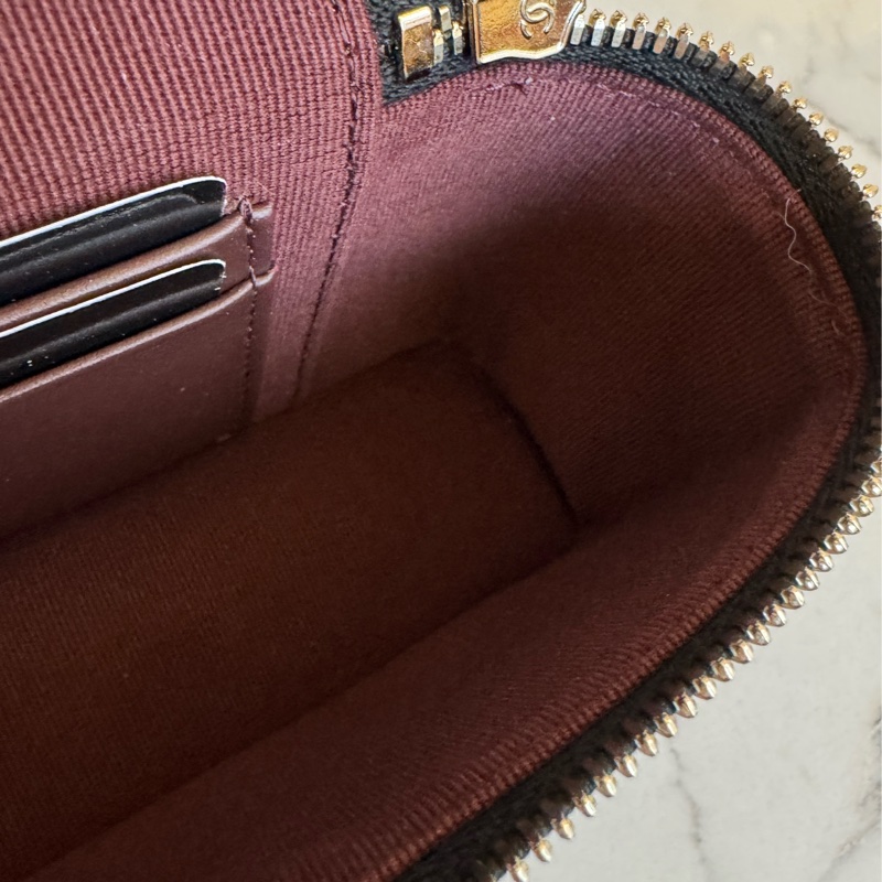 chanel黑荔枝金雙C飯盒手提兩用包-20