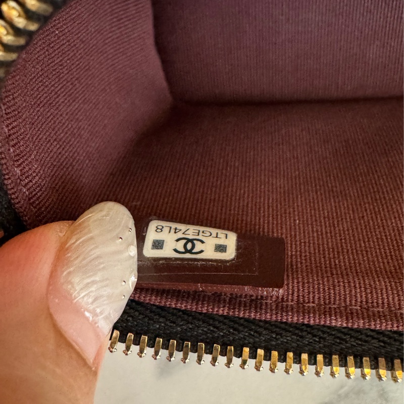 chanel黑荔枝金雙C飯盒手提兩用包-22