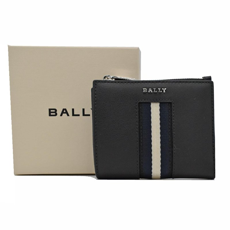 【門市全新現貨】BALLY 經典LOGO織帶零錢包短夾(附原廠紙盒)-1