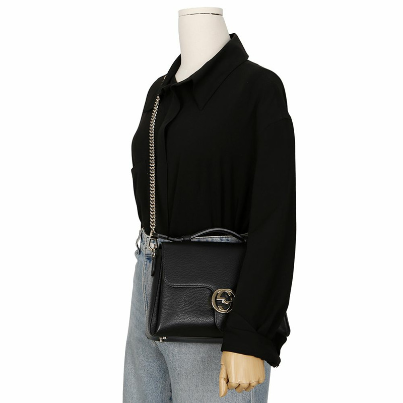 GUCCI 互扣式頂部手把手提單肩包 510302-11