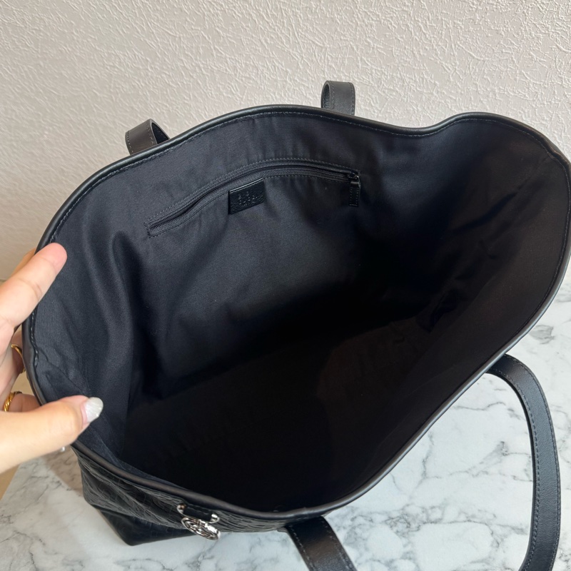 Gucci黑色壓紋托特包👜 超輕✨-11