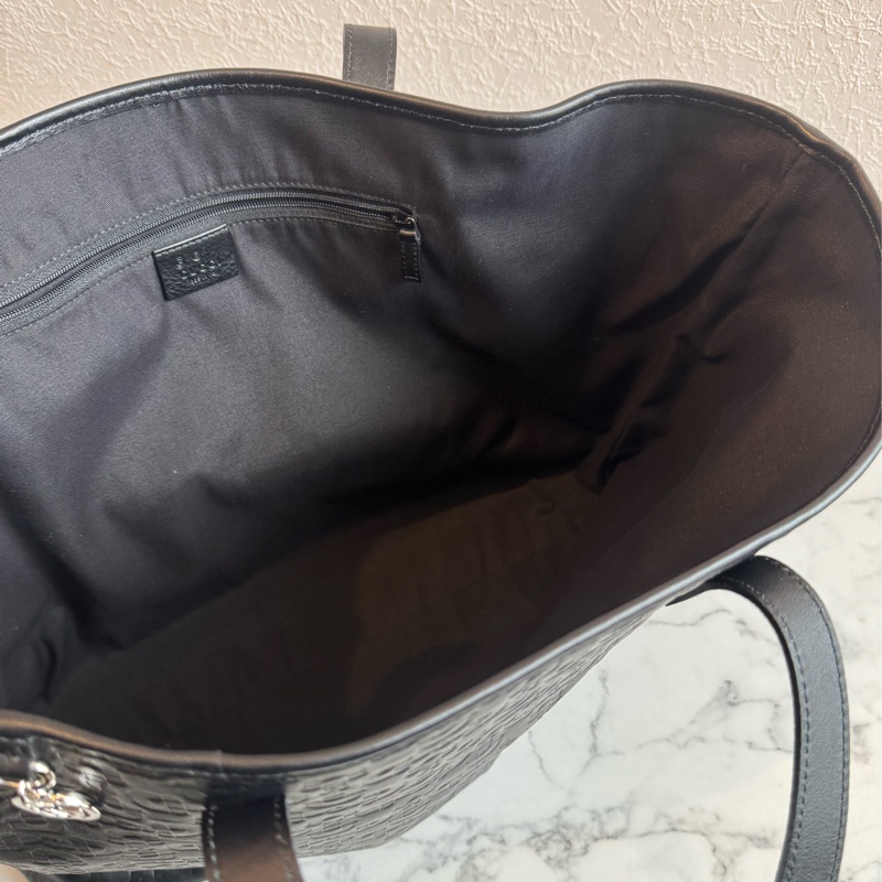 Gucci黑色壓紋托特包👜 超輕✨-14