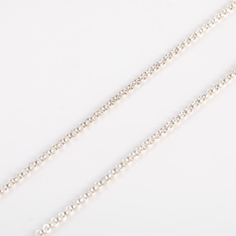 HERMES HermèsEx-Libris項鏈“藏書章”圖案純銀和玫瑰金搭扣墜飾小號AG925銀/18K玫瑰金項鏈玫瑰金銀項鍊-3