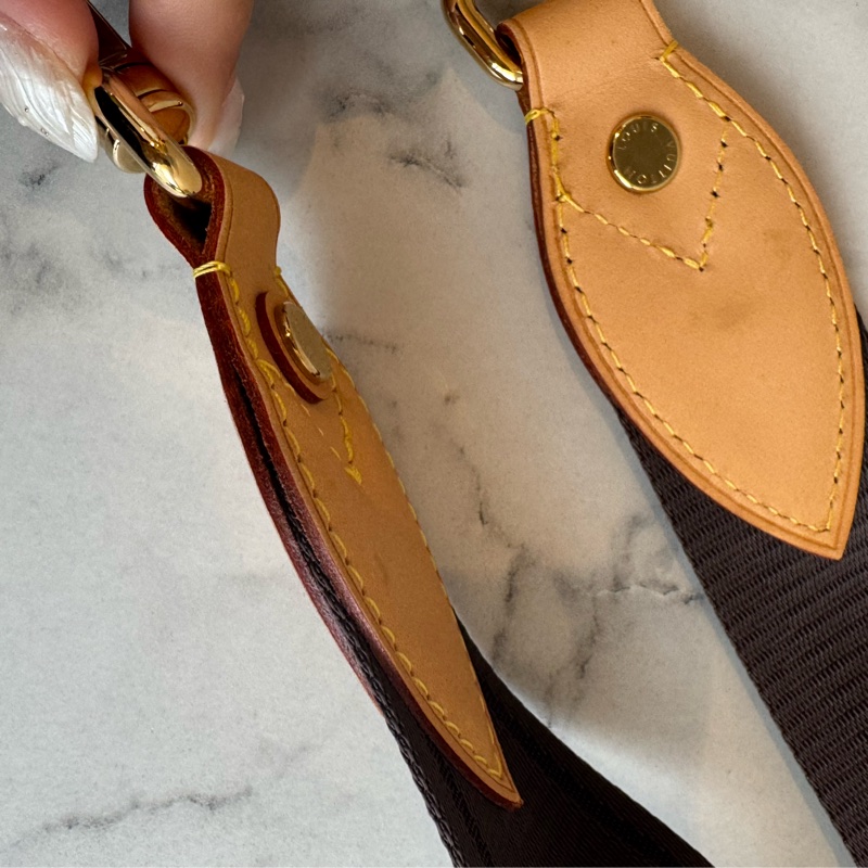 LV咖色金釦背帶  可調長度✨-10