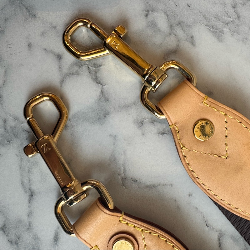 LV咖色金釦背帶  可調長度✨-14