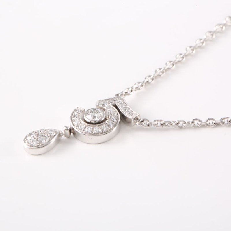 CHANEL 18K白金鑽石白金EternalNO.5滿鑽項鏈18K/項鍊-1