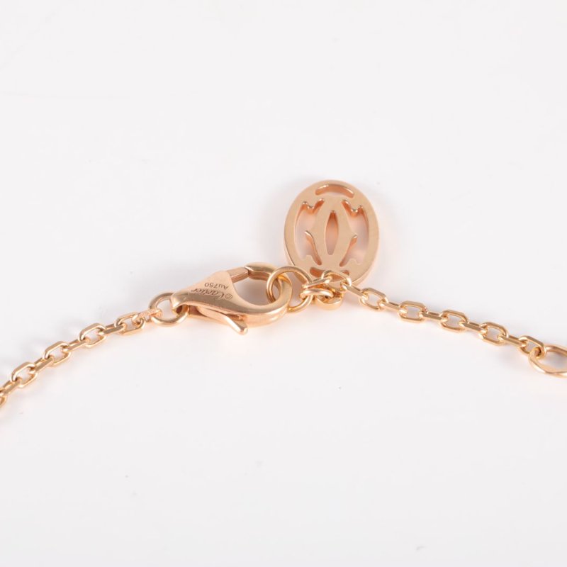 Cartier CARTIERD&#039;AMOUR單鑽手鏈小號18K玫瑰金/鑽石S-M碼玫瑰金18K手鍊／手環-1