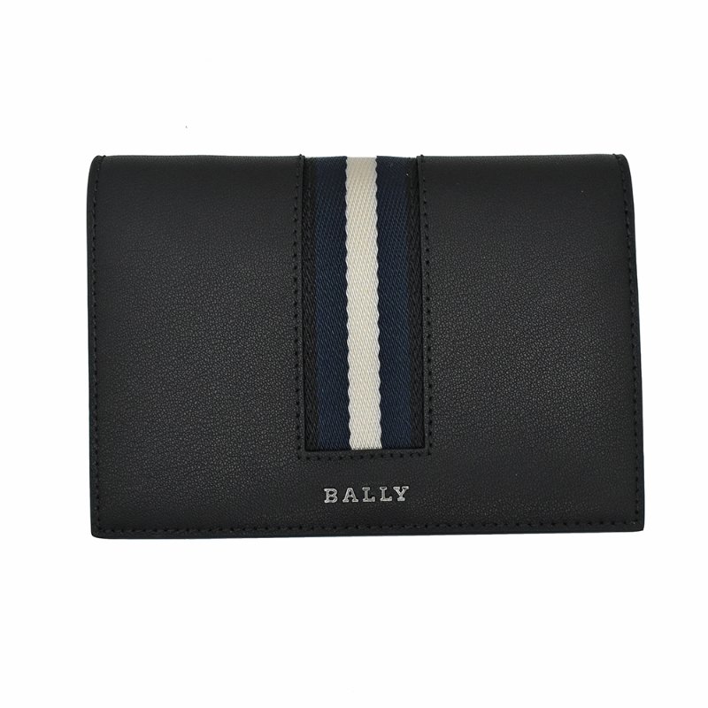 【門市全新現貨】BALLY 經典織帶牛皮對開4卡護照夾(附原廠紙盒)-4