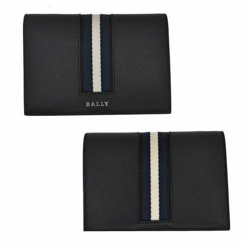 【門市全新現貨】BALLY 經典織帶牛皮對開4卡護照夾(附原廠紙盒)