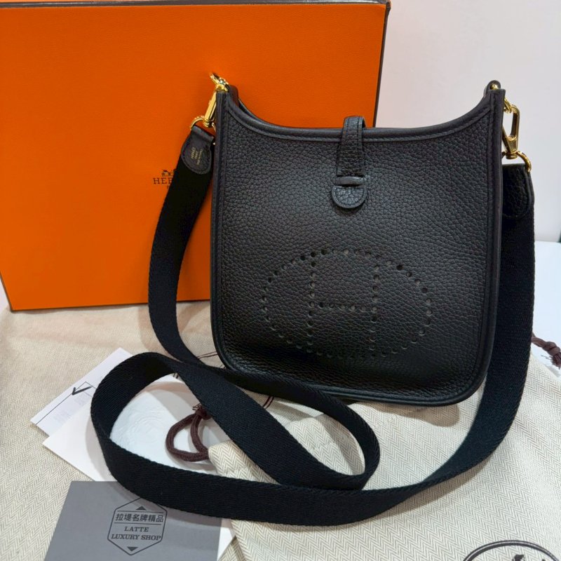 Hermès  Evelyne 16 斜背包/側背包 黑 9成新-0