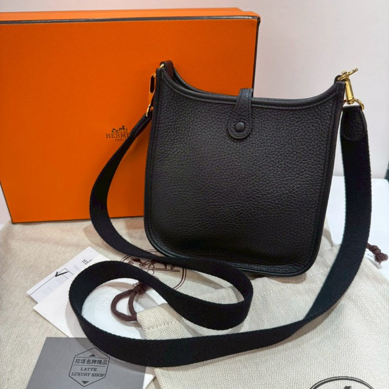 Hermès  Evelyne 16 斜背包/側背包 黑 9成新-1