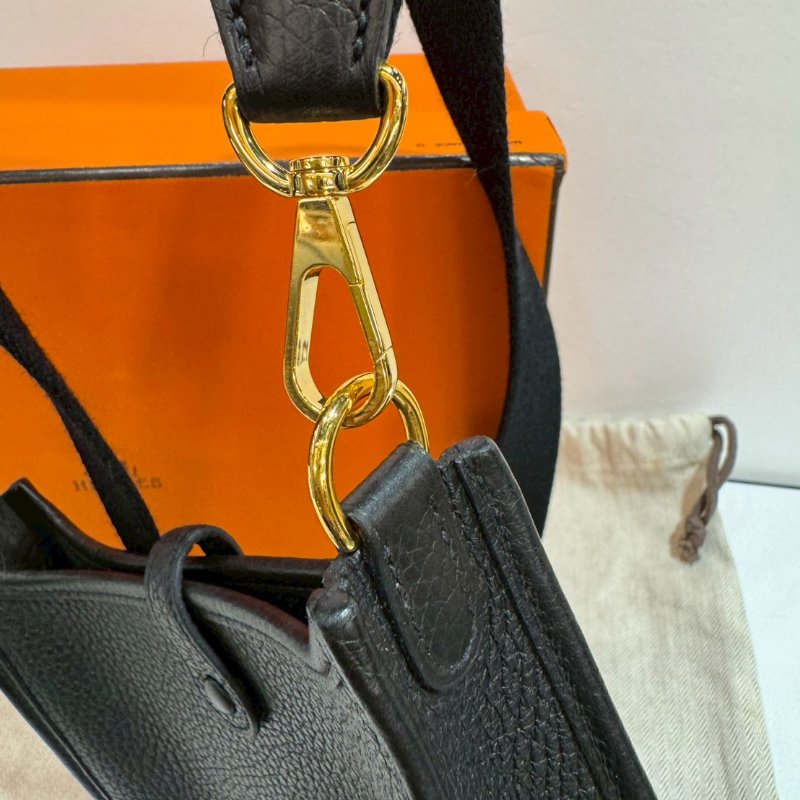 Hermès  Evelyne 16 斜背包/側背包 黑 9成新-8