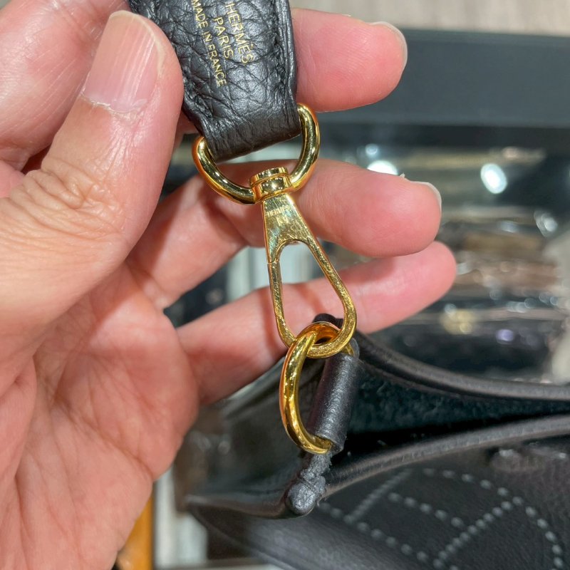 Hermès  Evelyne 16 斜背包/側背包 黑 9成新-11