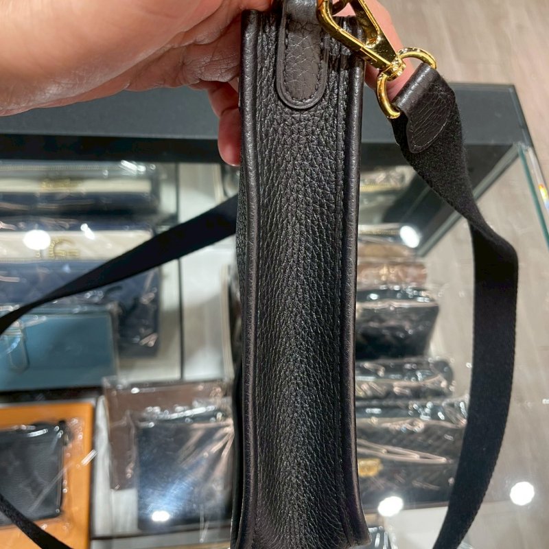 Hermès  Evelyne 16 斜背包/側背包 黑 9成新-14