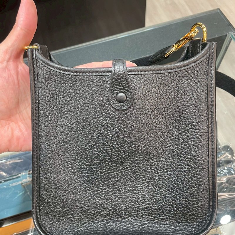 Hermès  Evelyne 16 斜背包/側背包 黑 9成新-16