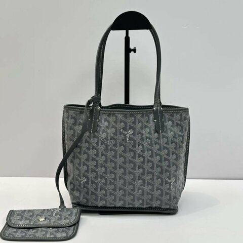 GOYARD Y字老花灰色mini托特包 21.5*20.5*10 全新閒置配件塵袋