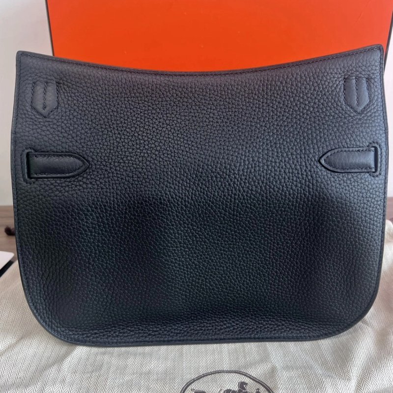 HERMES 黑銀吉普賽28肩背斜背包 28*22*12 99新配件盒子塵袋-5