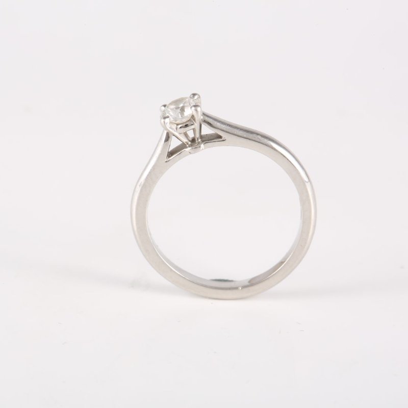 Cartier 鑽石pt9500.36ct鑽戒51/戒指-2