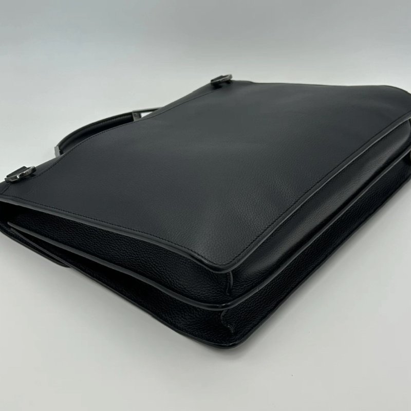 DIOR 黑銀ELITE牛皮手提公事包 38*28*10 98新配件塵袋-2