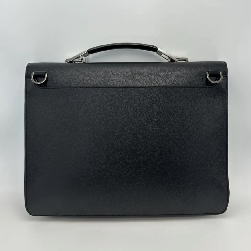 DIOR 黑銀ELITE牛皮手提公事包 38*28*10 98新配件塵袋-4